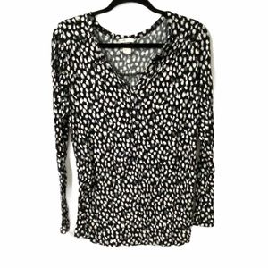H&M MAMA Black & White Long Sleeve Shirt
